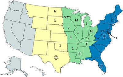 Influenza A viruses in gulls in landfills and freshwater habitats in Minnesota, United States